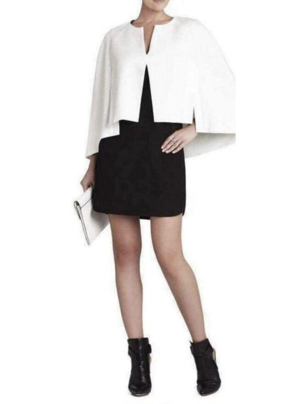 NWT BCBG MAXAZRIA SIZE 08‎ CRYSTAL COLOR-BLOCK CAPE DRESS